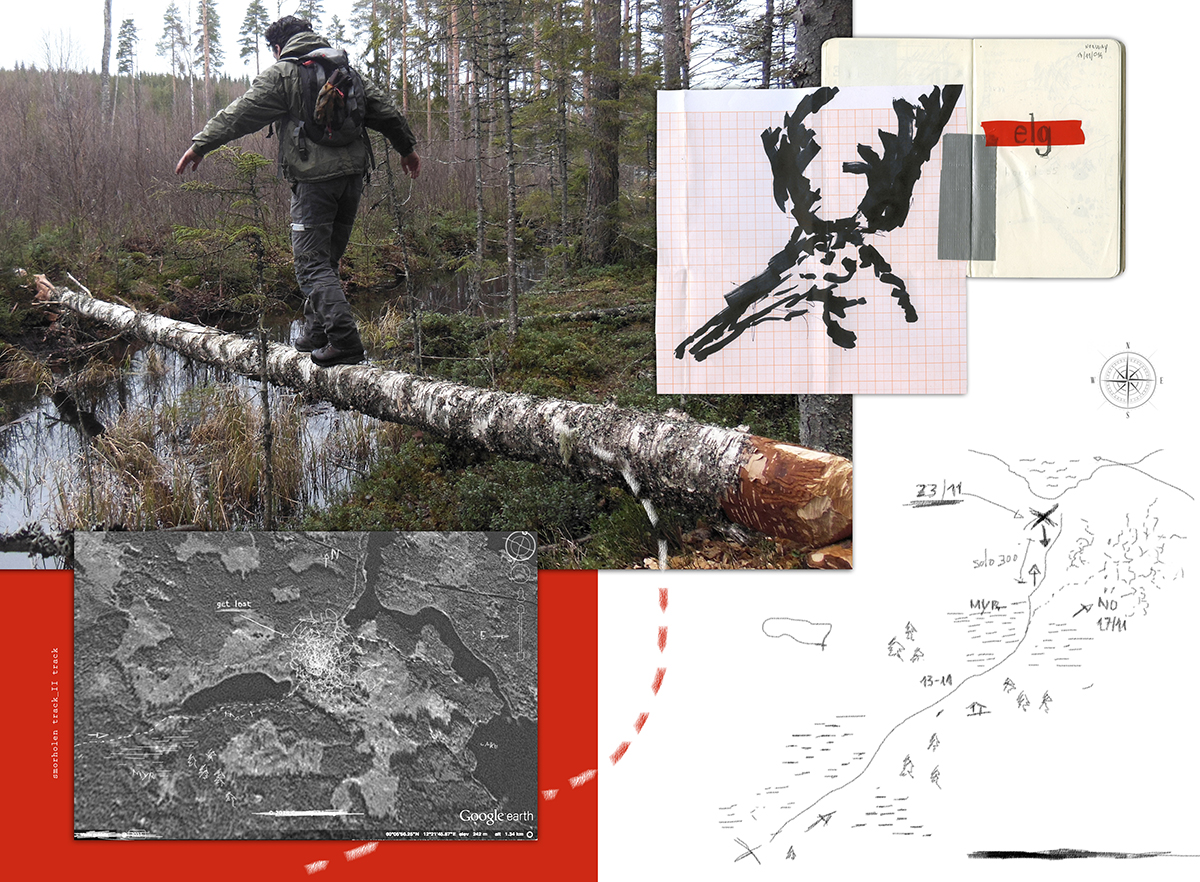 Daniele Girardi, North Way , art project, site-specific art, art residency, Norvegia, Svezia, Finlandia, Moleskine, sketchbook