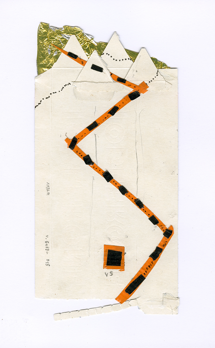 Daniele Girardi - Sketch map - 2015 - various materials on paper box - cm 24 x 13